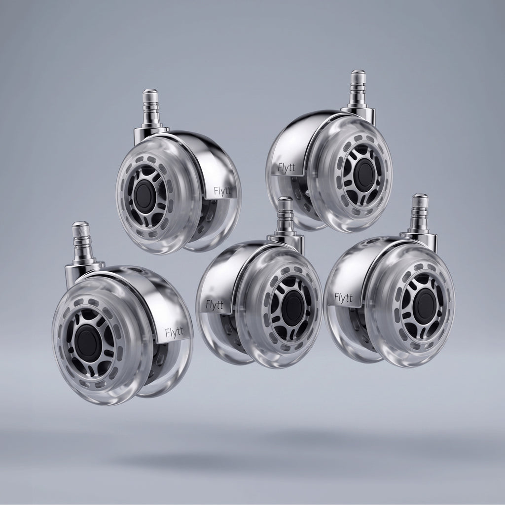 Flytt Glide Casters - 3.75" Soft Rollerblade Wheels